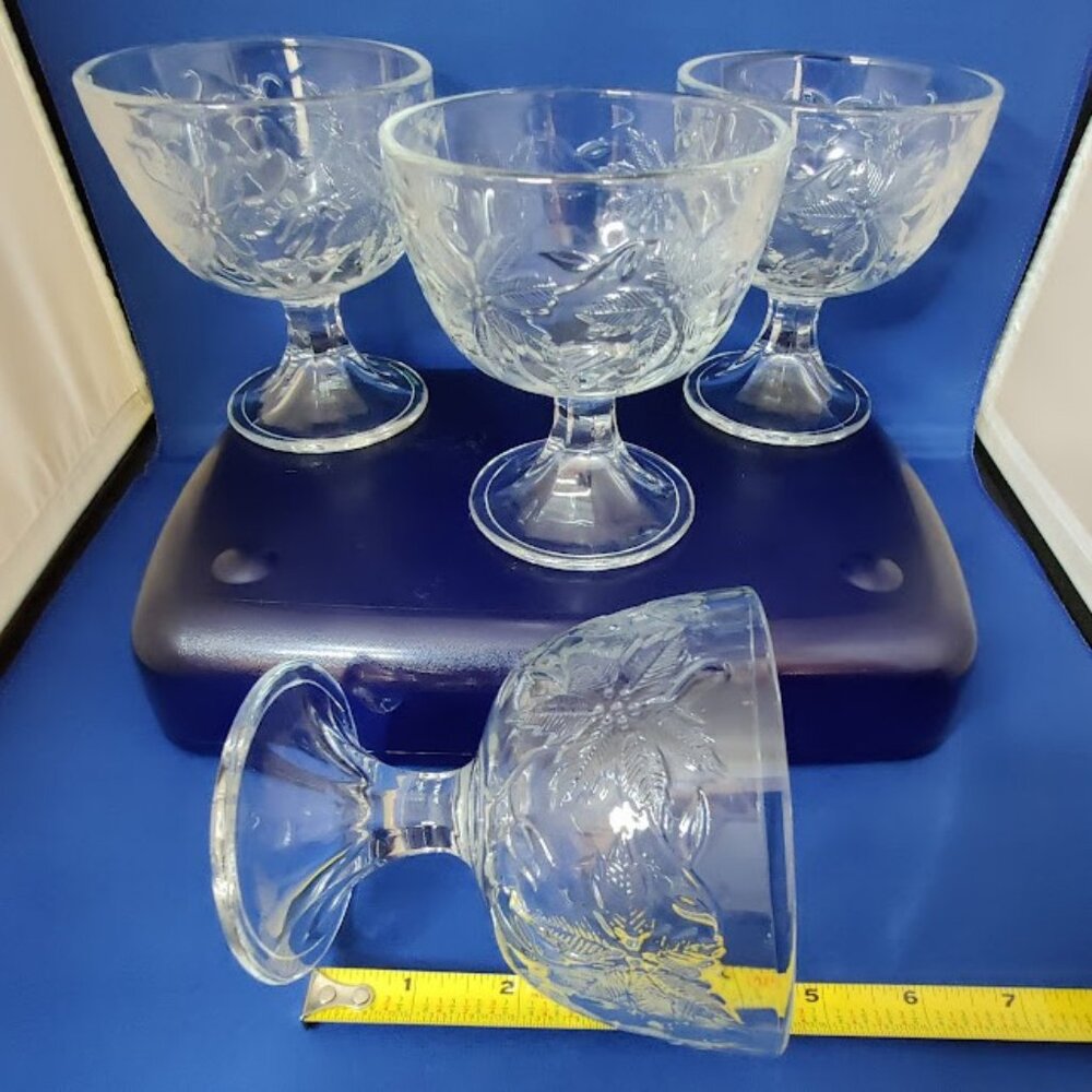 Princess House Dessert Compotes -Footed - Set of 4 -Fantasia (575) -Retired - Picture 7 of 9